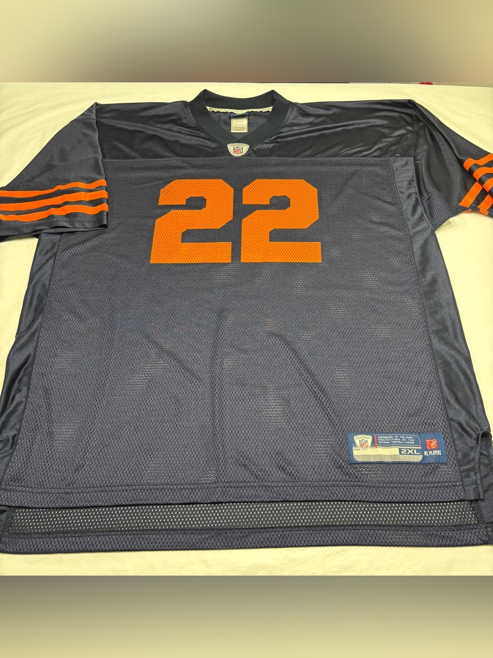 Reebok Matt Forte #22 Chicago Bears NFL Equipment Blue Mesh Jersey Men’s 2XL